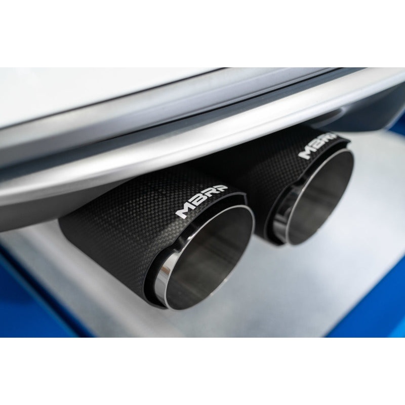 MBRP 15-18 Audi S3 SS 3in Quad Split Rear Exit w/ Carbon Fiber Tips - T304