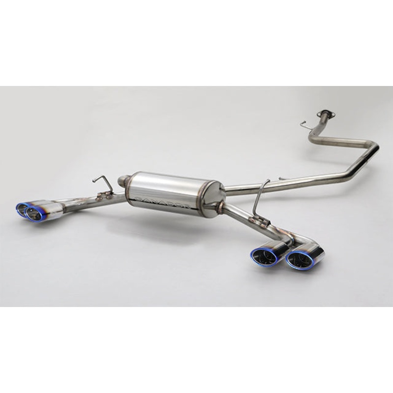 GANADOR 4-PIPE EXHAUST BLUE COLOR FOR TOYOTA PRIUS 6LA-MXWH61 M20A-1VM PAS-103ST