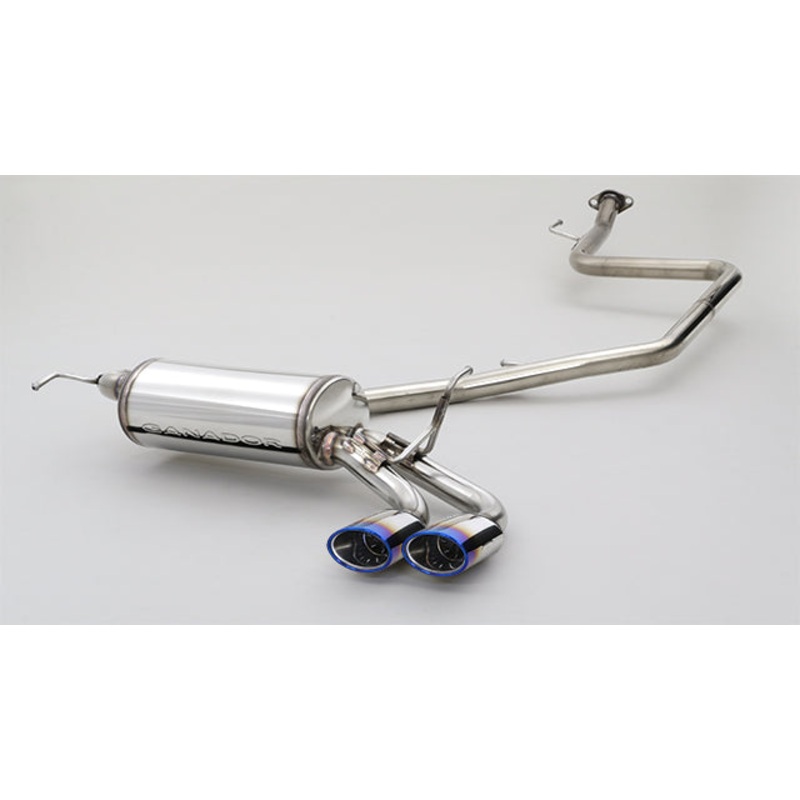 GANADOR DOUBLE PIPE EXHAUST BLUE COLORING FOR TOYOTA PRIUS 6LA-MXWH61 M20A-1VM PAS-104ST