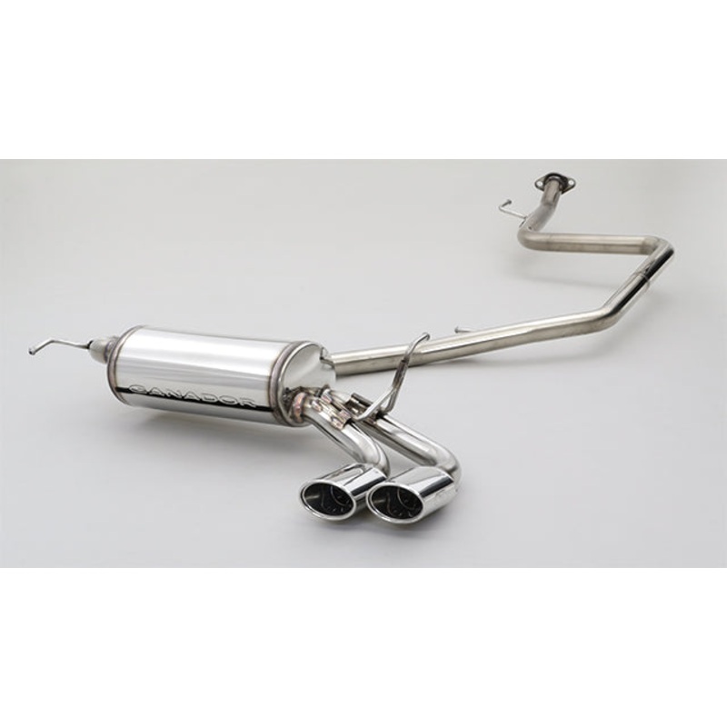 GANADOR DOUBLE PIPE EXHAUST POLISHED FOR TOYOTA PRIUS 6LA-MXWH61 M20A-1VM PAS-104