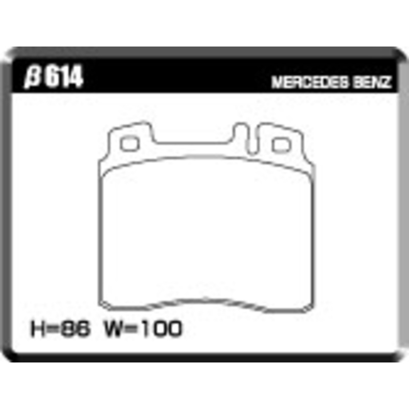 ACRE DUSTLESS REAL BRAKE PAD FRONT FOR MERCEDES BENZ S CLASS W140 SERIES W140 6.0 S600 140056 614-DUSTLESS-REAL