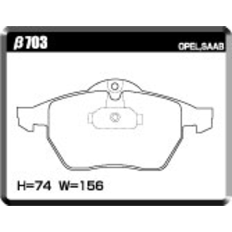 ACRE PC3200 BRAKE PAD FRONT FOR OPEL ASTRA ZAFIRA 1.8 CDX XM180 XM181 703-PC3200