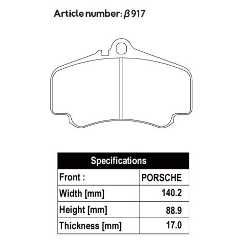 ACRE PC3200 BRAKE PAD FRONT FOR PORSCHE 911 996 3.6 RACE 4 RACE S 9964K 917-PC3200