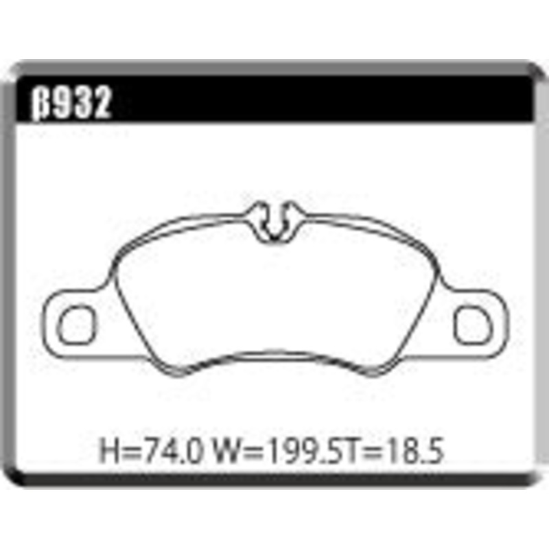 ACRE PC3200 BRAKE PAD FRONT FOR PORSCHE 911 997MA 3.6 CARRERA CARRERA 4 TARGA 4 997MA102 932-PC3200