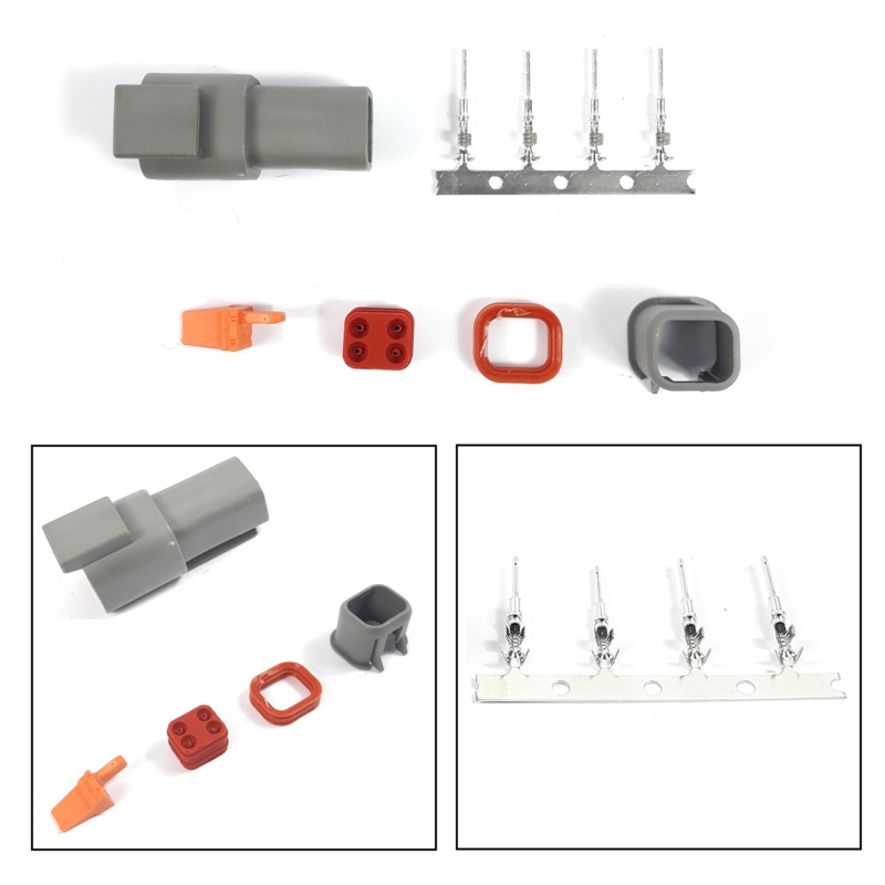 Construction Heavy Duty Vehicle Harness Loom 4 Pin Connector Plug