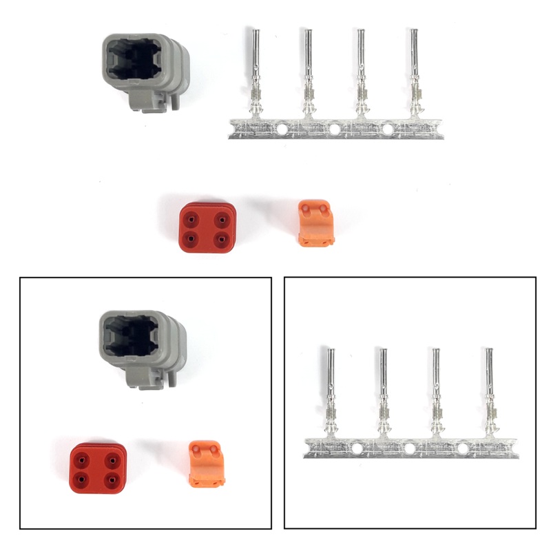 Construction Heavy Duty Vehicle Harness Loom 4 Pin Connector Plug Female
