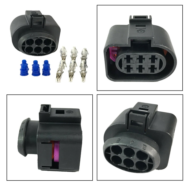 6 Pin Connector Female, Electrical Connector Volkswagen 3.5 Series 37384