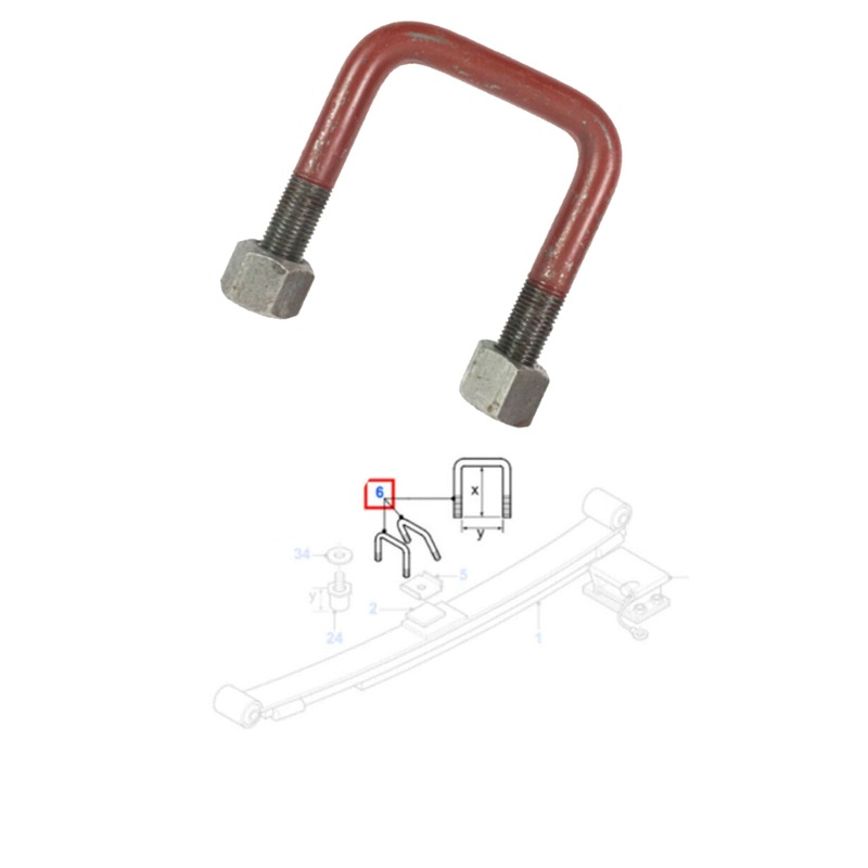 Ford Transit Mk4 Mk5 Rear Leaf Spring U Bolt 100Mmx65mm V92vb5705fa