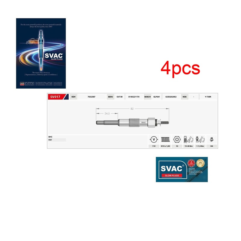 Toyota Avensis Camry Carina Corolla Liteace Heater Glow Plugs Set