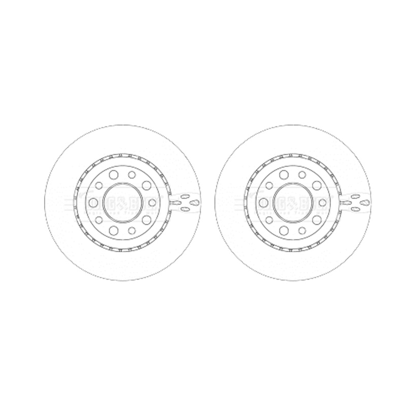 Alfa Romeo 159 Brera Rear Brake Discs 2X 2005 To 2011 51760274