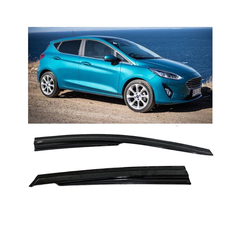 Ford Fiesta 2017 Onwards Wind Rain Sun Smoke Deflectors 4 Pcs Set