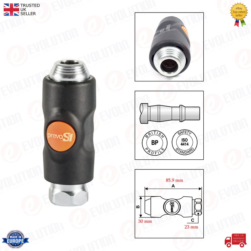 Prevost G 3/8, 6Mm Parallel Male Threaded Composite Coupler Bsi 061152