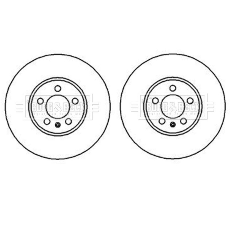 A Pair Of Borg & Beck Front Brake Discs Fits Seat Leon 1999-2006 1J0615301k