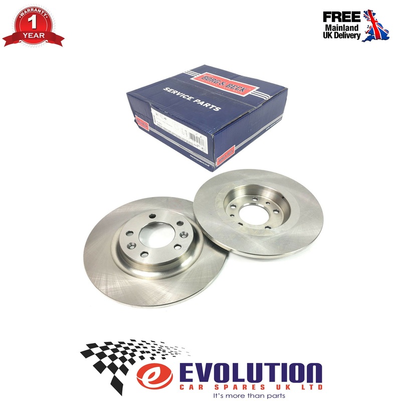 A Pair Of Borg & Beck Rear Brake Discs Fits Peugeot 607, 407 2004 Onwards 4249C1