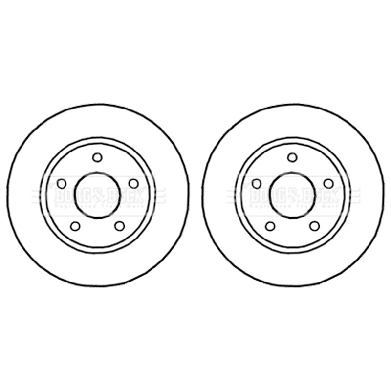Mitsubishi Lancer A Pair Of Front Brake Discs 2008 Onwards 5105513Aa