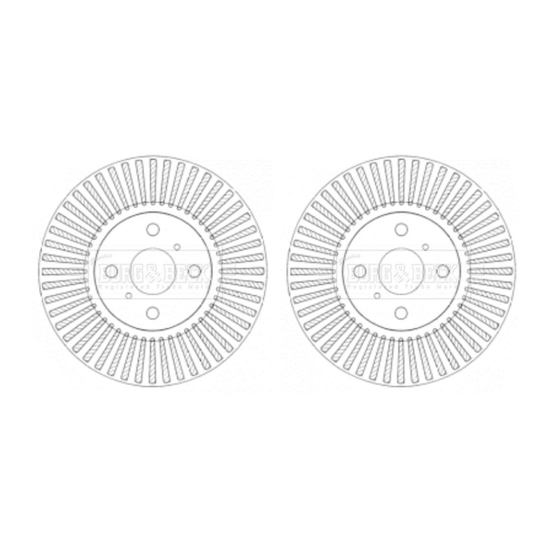 Toyota Yaris Front Brake Discs 2X Vitz 2005 Onwards 4351252130