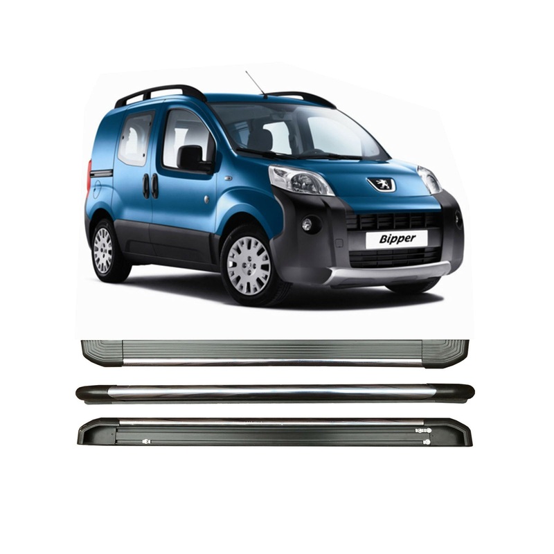 Peugeot Bipper Side Steps Running Boards Sahra Black 2008 Onwards