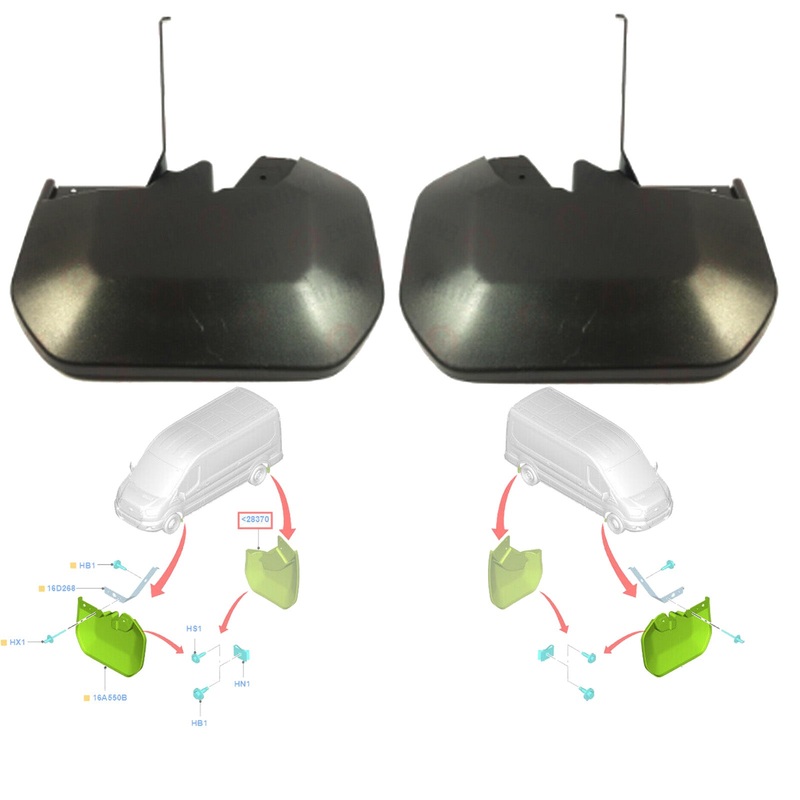 Ford Transit Mk8 A Pair Of Mud Flaps 2014 Onwards 1820757 1820756