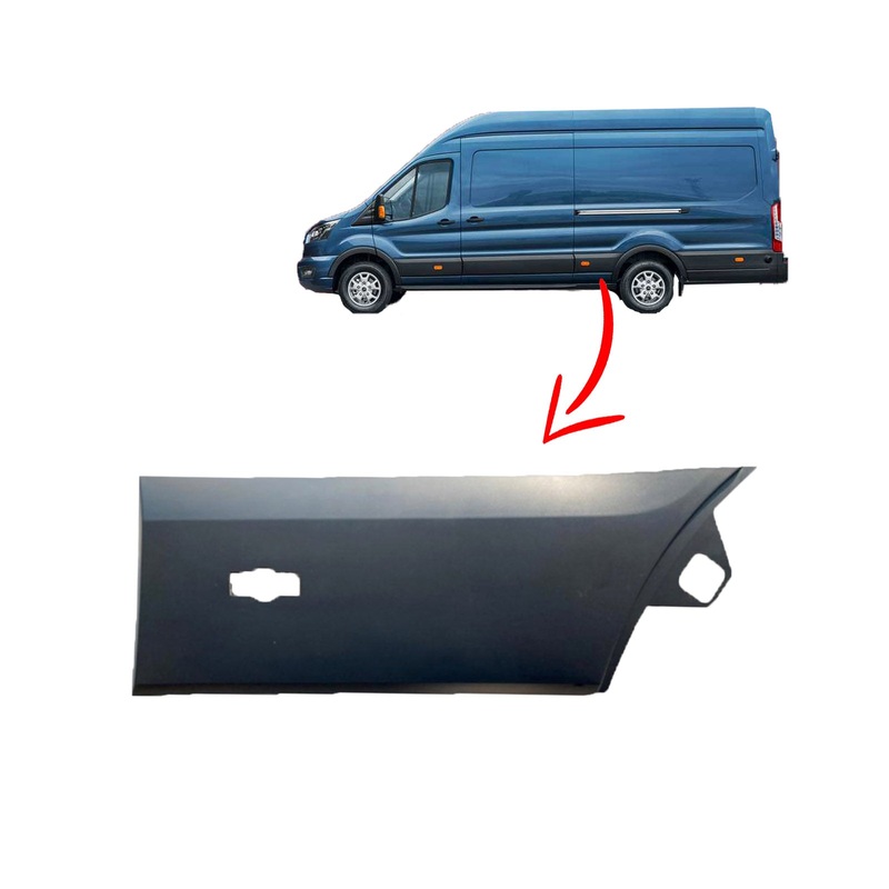Ford Transit Mk8 Rear Left Door Moulding With Hole Signal Bk31v29397cf5cnd