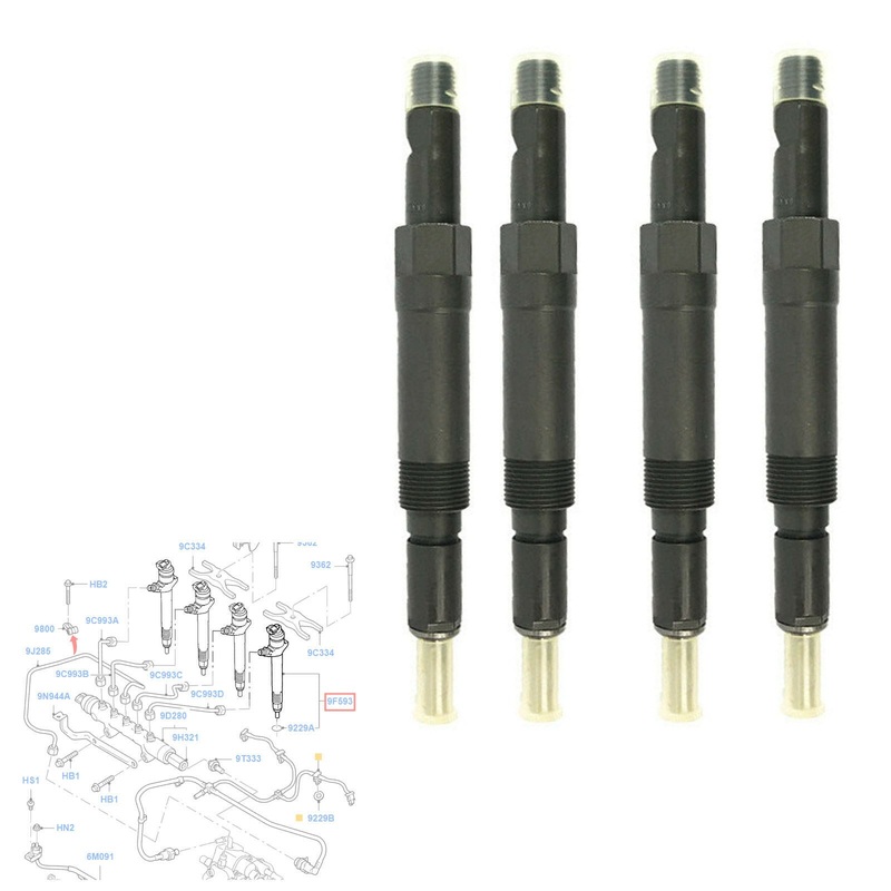 Fuel Injectors Set Of 4,120 Ps Fits Ford Transit V184 Mk6 2000 To 2006, 1129191