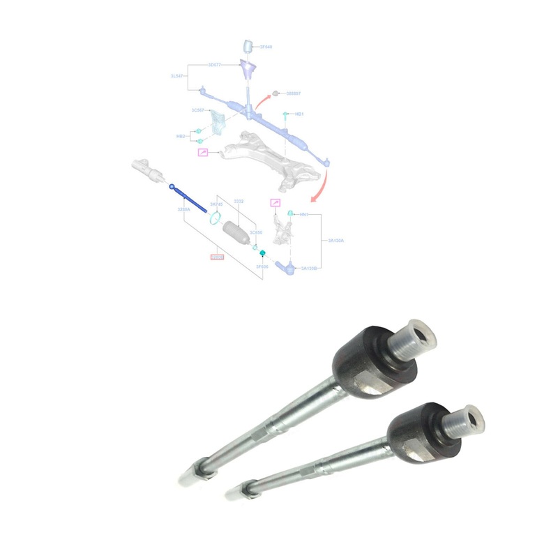 2X Front Tie Track Rod Axle Joint Fits Ford Fiesta Mk6, Mazda 2 Lh / Rh, 1545457