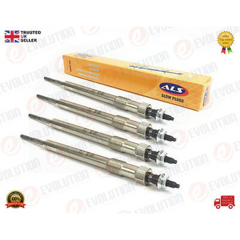 4 X Double Coil Glow Plugs Fits Ford Transit Mk7, Peugeot Boxer 2011 On, 1717631