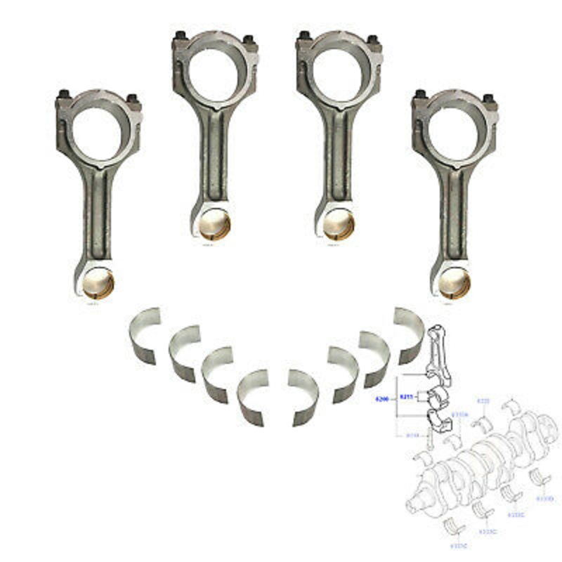 4X Connecting Rod & Bearing Fits Ford Transit Mk6 Mk7 2000-2013, 1406170