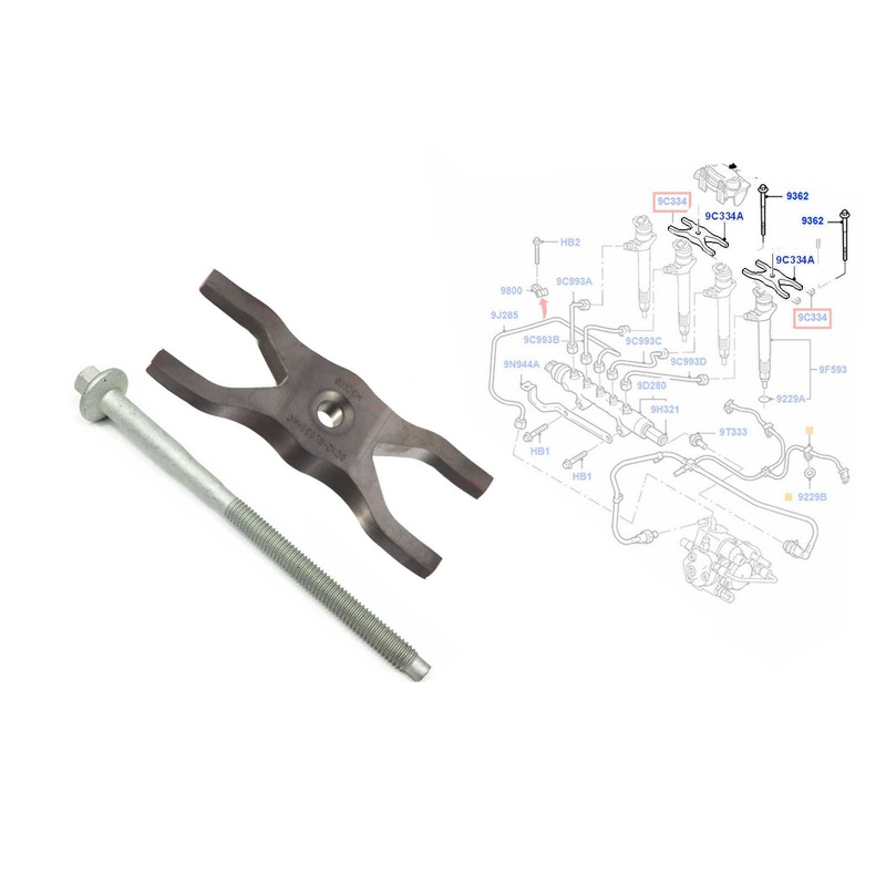 Ford Transit Genuine Injector Clamp With Bolt 1673998 6C1q9t506ac