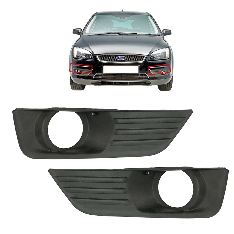 Pair Of Fog Lamp Frames Left  Right Fits Ford Focus Mk2 2005 To 2018, Xyfcs011