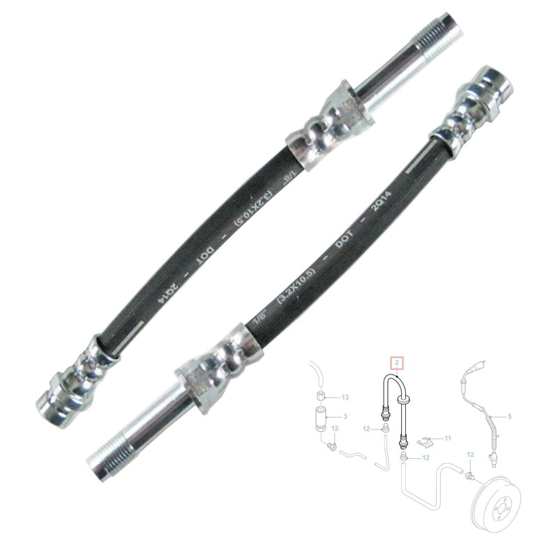 Rear Brake Hose Line Pipe Flexible Pair Fits Ford Mondeo, 93Bb2282ca, 6758587