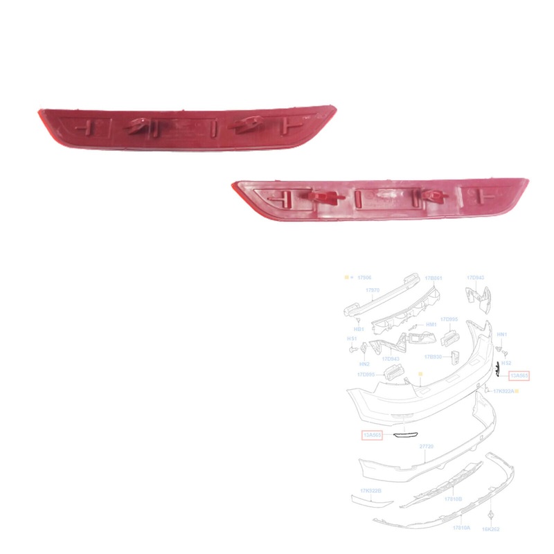 Rear Right Left Bumper Reflectors Fits Ford Mondeo Mk4  2007 To 2015  1458882