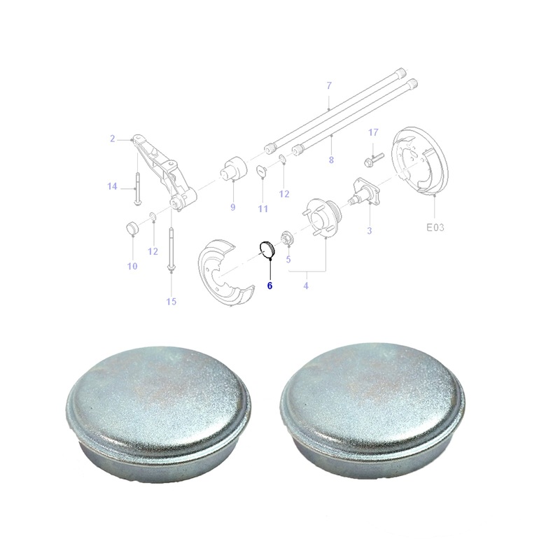 Rear Wheel Hub Grease Cap 2X Fits Ford Tourneo Transit Connect 03 To 12 93Bb1248aa