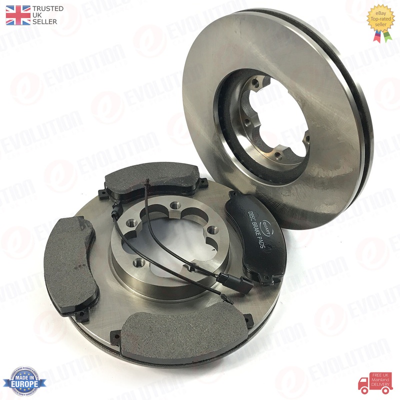 Set Of Front Brake Discs + Pad Set Fits Ford Transit Mk7 2006>  8C1v1125aa