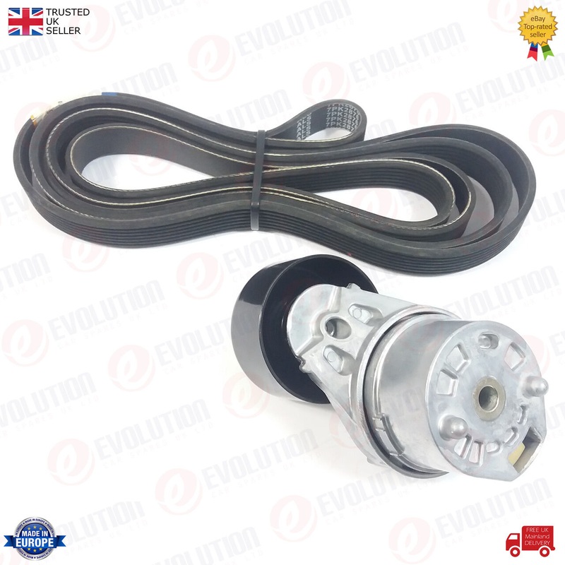 V-Ribbed Drive Belt Tensioner + Genuin Belt With Aircon Fits Transit Mk6 2.4