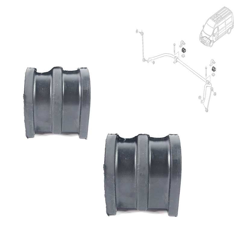 2X Front Anti Roll Bar Stabiliser Bar Rubber Fits Renault Master, 546131253R