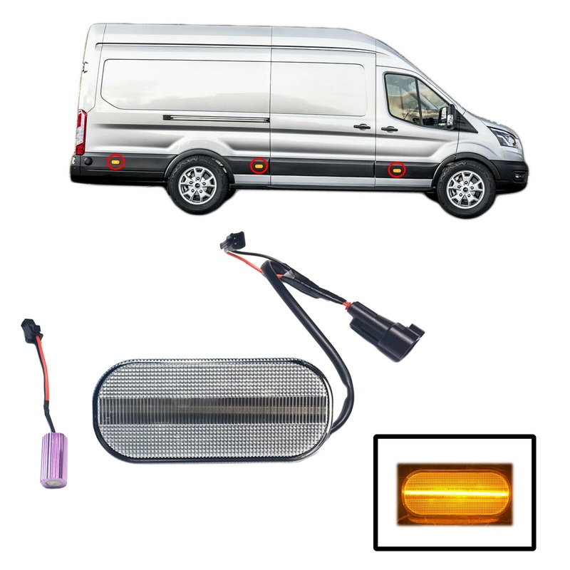 Ford Transit Mk8 Clear Led Side Marker Amber Lamp