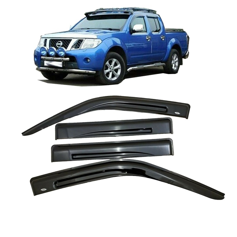 Nissan Navara Wind Smoke Rain Deflector 4 Pcs 2006 To 2015