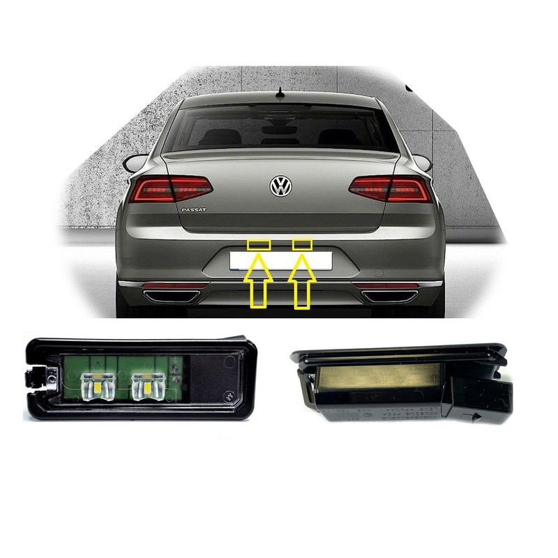 Seat Genuine Led License Plate Light 2X Golf Scirocco Passat 2011 On 1K8943021c