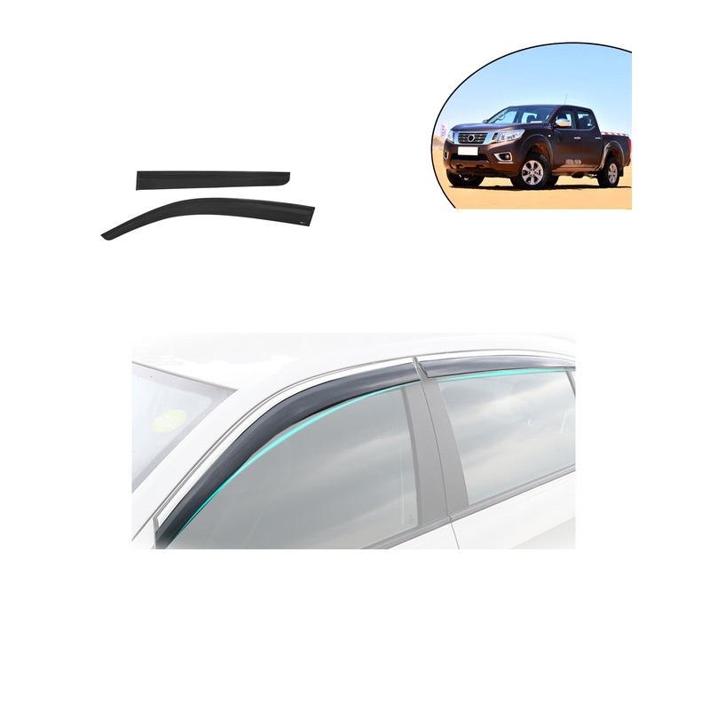 Nissan Navara Pickup Wind Rain Smoke Deflector Sunplex 4 Pcs 2005 To 2017 Sp-S-69
