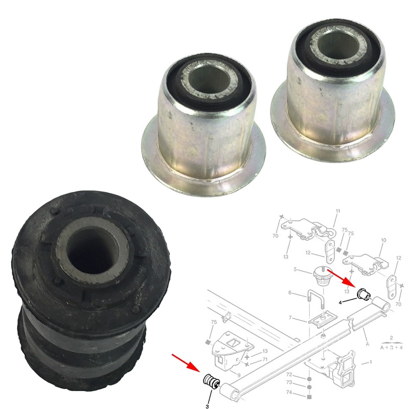 Relay Ducato Boxer Rear Leaf Spring Bush Kit Mount 5131.72  5131.73