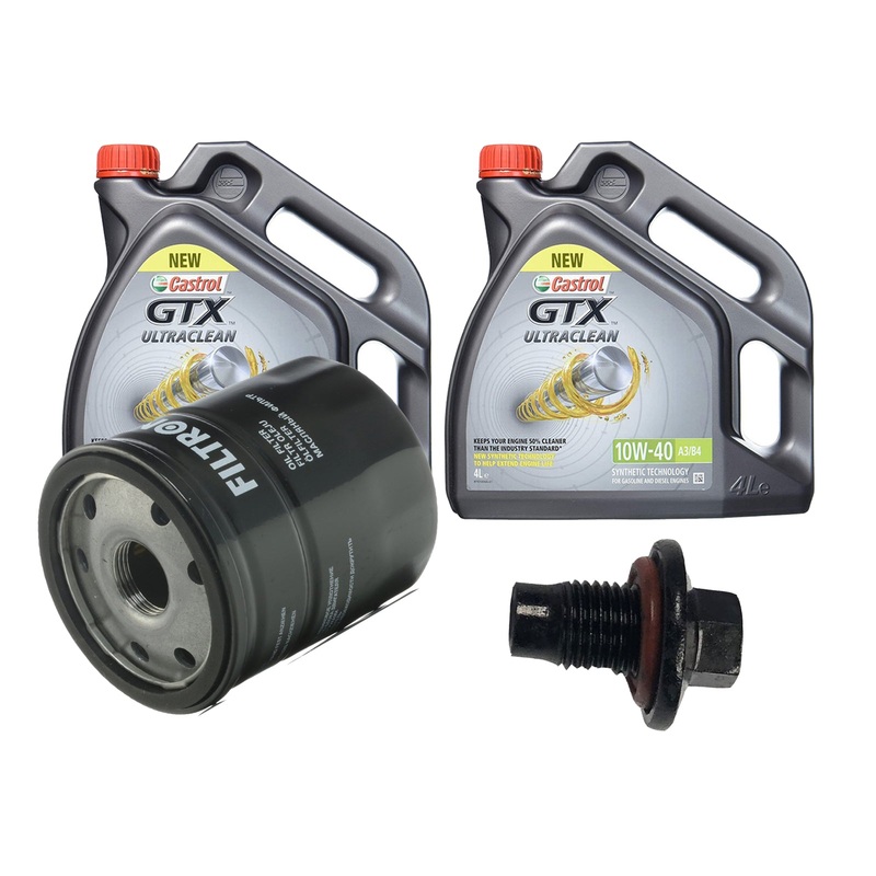 Ford Transit Engine Oil Filter And Oil Drain Plug Gasket 8L Castrol 15A4d3 Gtx 10W-40