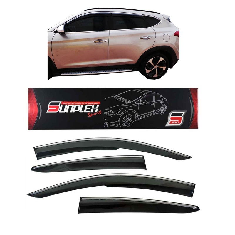 Hundai Tuscon Wind Rain Smoke Deflector Sunplex Plus-01- 009 4 Pcs