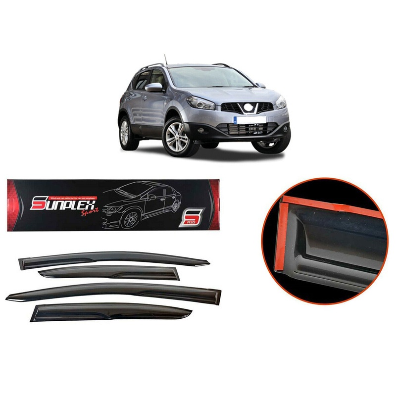 Nissan Qashgai Wind Rain Smoke Deflector Sunplex 4 Pcs 2007 To 2013 Sp-S-76