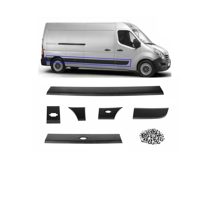 Renault Master Mk3 Vauxhall Movano Right Side Door Trim Moulding Set