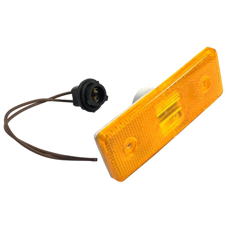 Led Amber Side Marker Light Indicator Lamp With Wiring Loom No Bulb 12V 24V Fits Trailer Truck Lorry