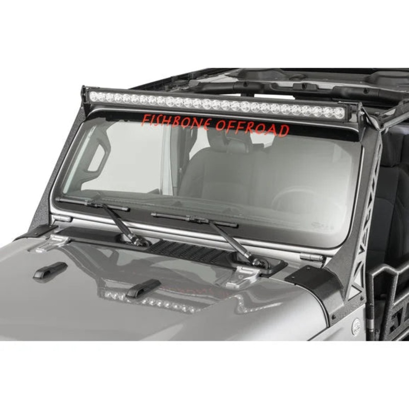 Fishbone Offroad FB21058 52" Windshield Light Bar Bracket for 18-24 Jeep Wrangler JL & Gladiator JT