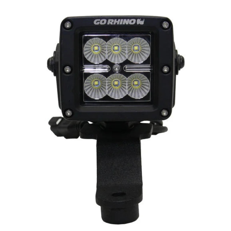 Go Rhino 730030T 3" Cube Windshield Cowl Light Mounts for 18-24 Jeep Wrangler JL Unlimited & Gladiator JT