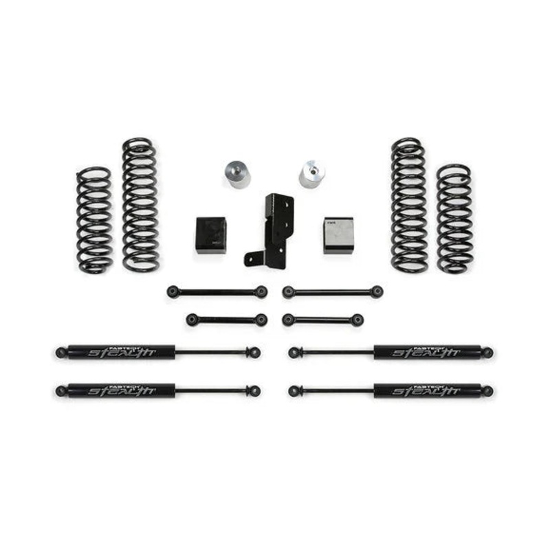 Fabtech 3" Sport Lift Kit with Stealth Monotube Shocks for 18-23 Jeep Wrangler JL Unlimited