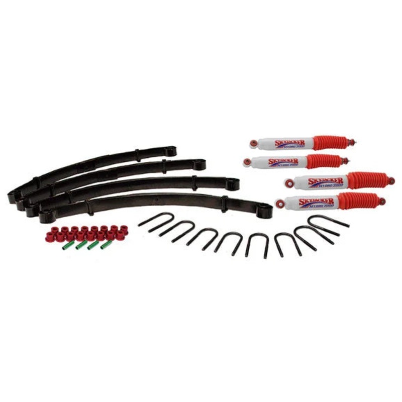 Skyjacker Rock Ready Double Military Wrap 2.5" Leaf Spring Lift Kit for 87-95 Jeep Wrangler YJ