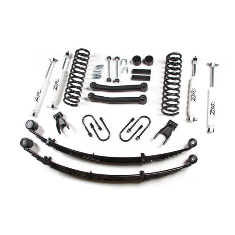 Zone Offroad Products 4.5" Lift Kit with Rear Leaf Springs for 84-01 Jeep Cherokee XJ